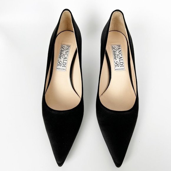 New PANCALDI for Diane B. Satin Pointed Toe  Mid Low Heels Wedding Guest Formal - Picture 3 of 9